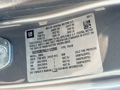 2018 Chevrolet Colorado 2WD Work Truck