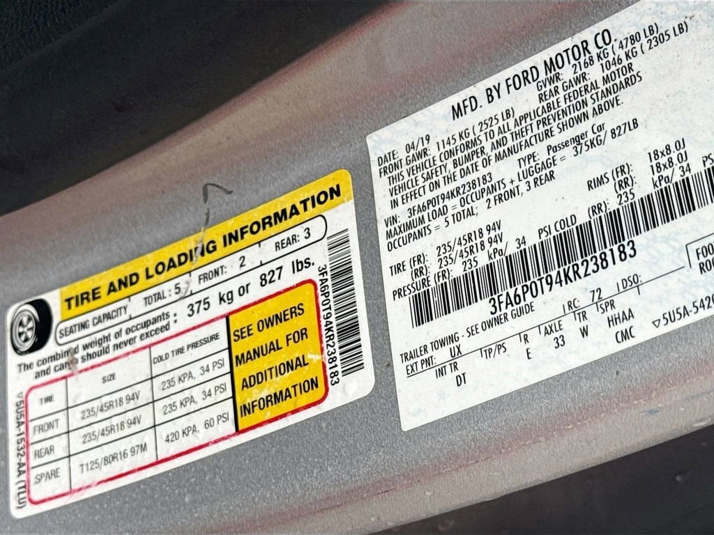 2019 Ford Fusion SE