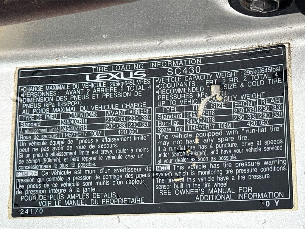 2002 Lexus SC 430 