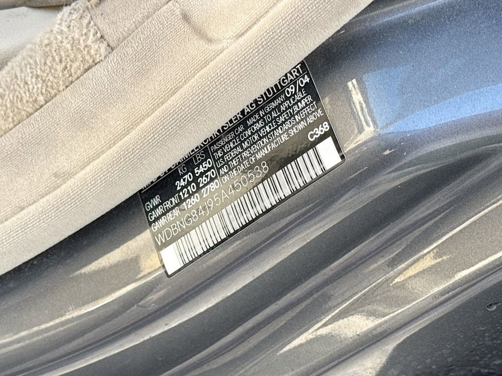 2005 Mercedes-Benz S-Class 5.0L