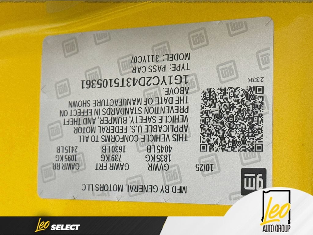 2026 Chevrolet Corvette Stingray 3LT