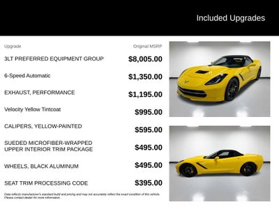 2014 Chevrolet Corvette Stingray Z51 3LT