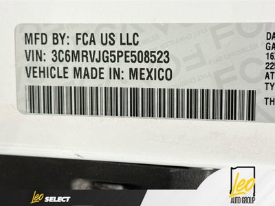 2023 RAM ProMaster 3500 Cargo Van High Roof 159" WB EXT