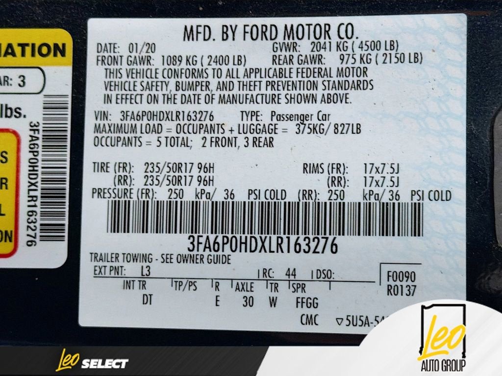 2020 Ford Fusion SE