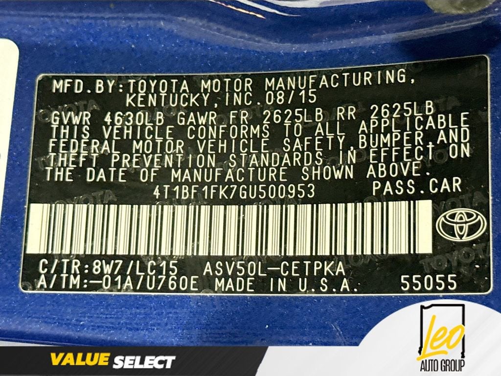 2016 Toyota Camry XLE