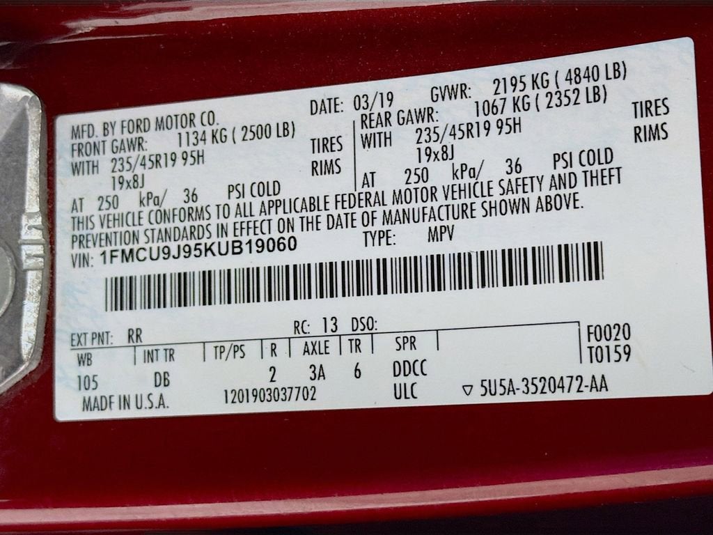 2019 Ford Escape Titanium