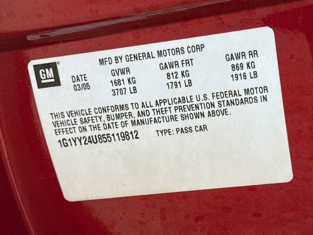 2005 Chevrolet Corvette Base