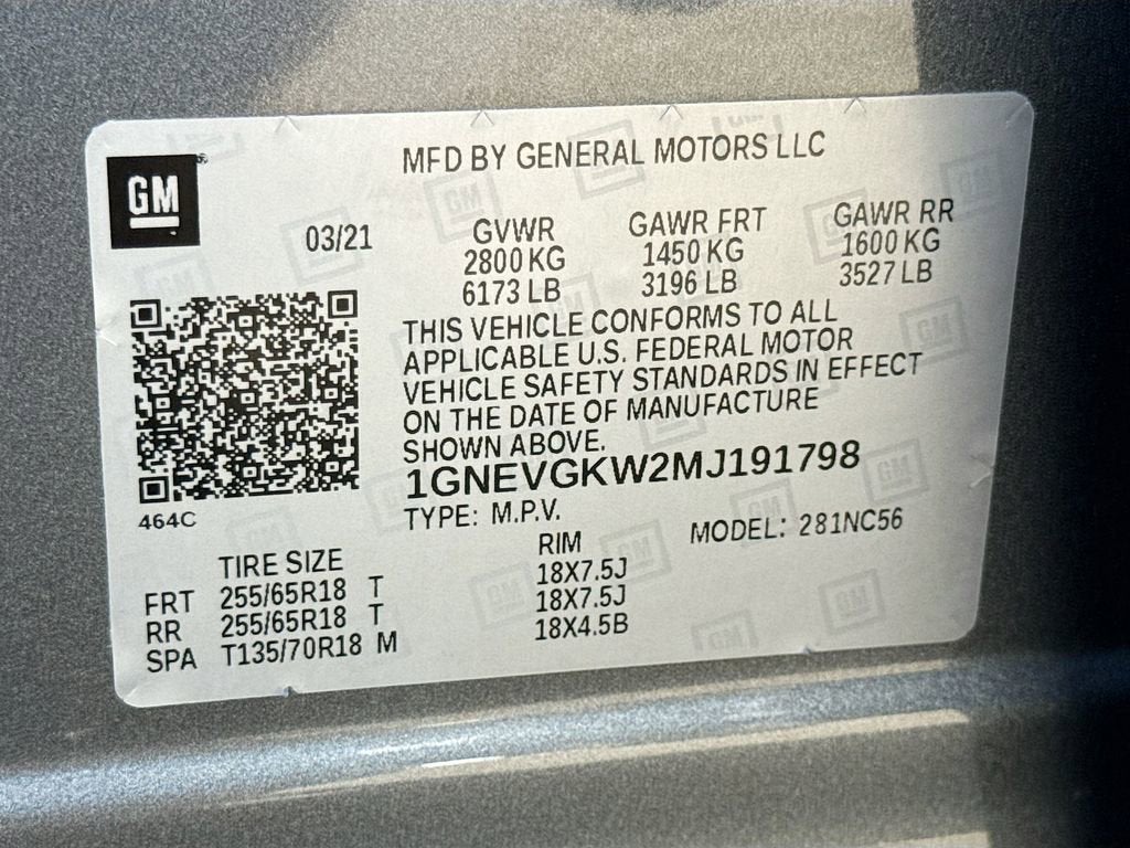 2021 Chevrolet Traverse LT Cloth