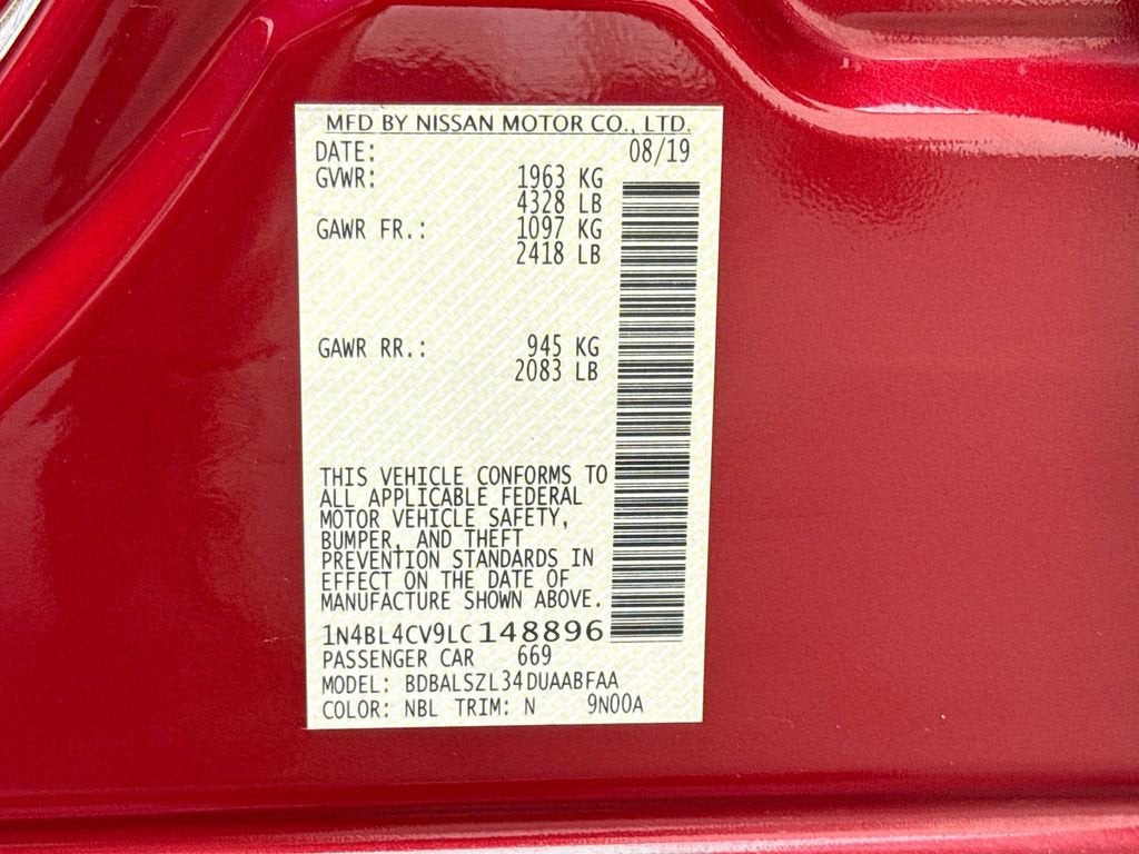 2020 Nissan Altima 2.5 SR