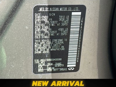 2025 INFINITI QX80 SENSORY